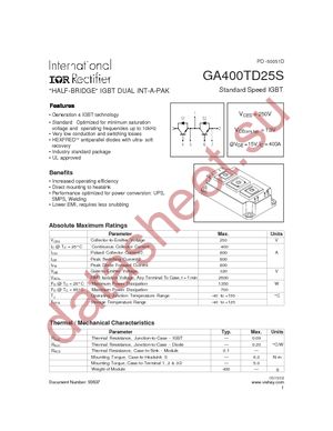 GA400TD25S datasheet  